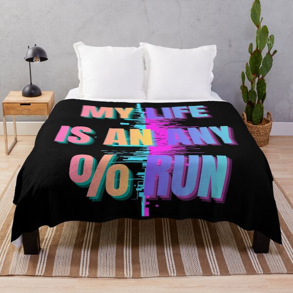 Item preview, My Life Is an Any% Run – Glitch Speedrun Aesthetic Design designed and sold by PHRASEandSTYLE.