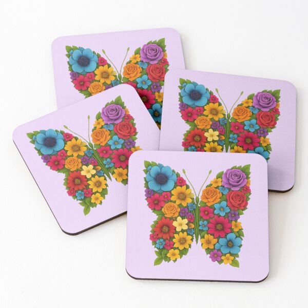 Item preview, Floral Butterfly – Colorful Nature Collage Art designed and sold by denip.