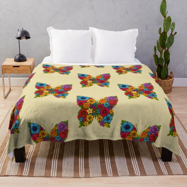Item preview, Floral Butterfly – Colorful Nature Collage Art designed and sold by denip.