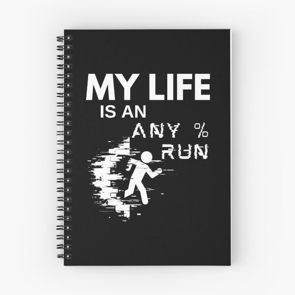 Item preview, My Life Is an Any% Run – Distorted Runner Graphic for Speedrunners designed and sold by PHRASEandSTYLE.