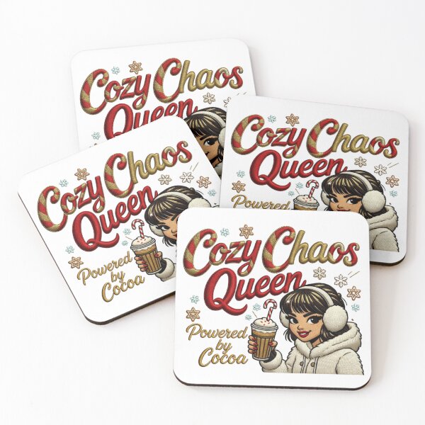Item preview, Cozy Chaos Queen Faux Embroidery Sticker | Winter Aesthetic T-Shirt Design designed and sold by GeniePixel.
