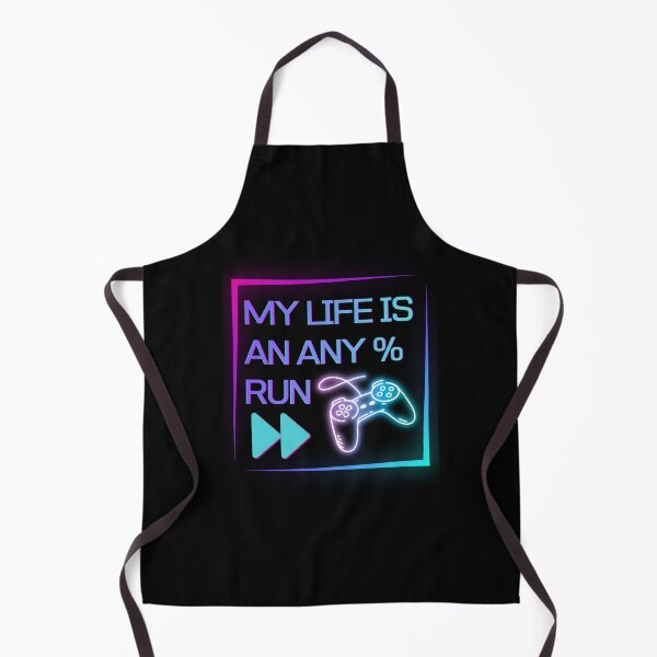 Item preview, My Life Is an Any% Run – Neon Gamer Controller Speedrun Design designed and sold by PHRASEandSTYLE.
