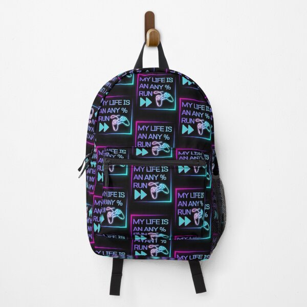 Item preview, My Life Is an Any% Run – Neon Gamer Controller Speedrun Design designed and sold by PHRASEandSTYLE.