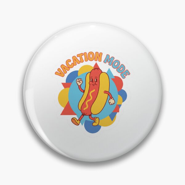 Artikelvorschau, Hotdog-Aufkleber „Urlaubsmodus“ entworfen und verkauft von AI Experiment Lab.
