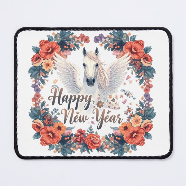 Item preview, Isolated cute watercolor horse clipart. Happy new year and merry Christmas card and shirt design. designed and sold by PWDigitalArt.