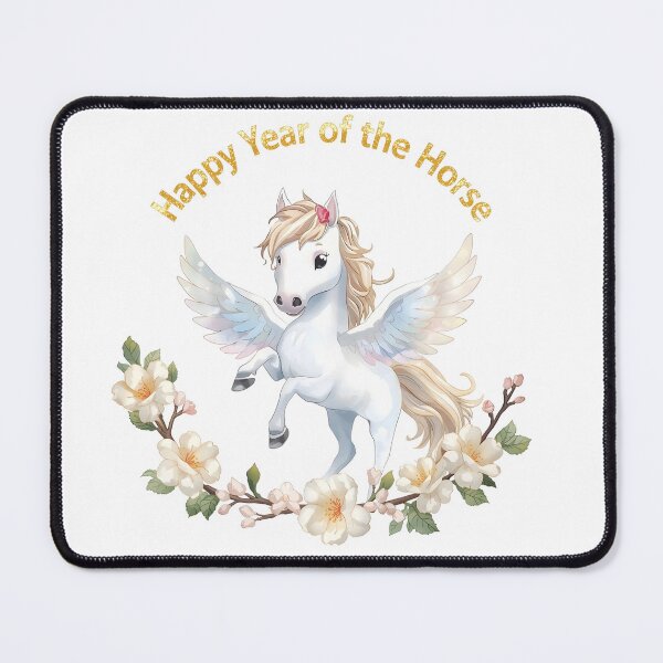Item preview, Illustration of a horse head with a floral wreath in watercolor on a white background. watercolors of animals. Generative AI designed and sold by PWDigitalArt.