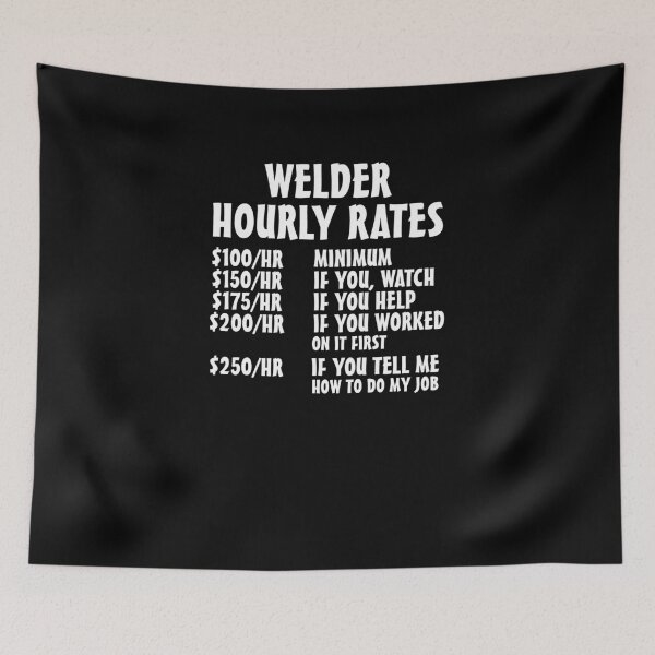 Item preview, Welder Hourly Rates designed and sold by TeeTimeGuys.