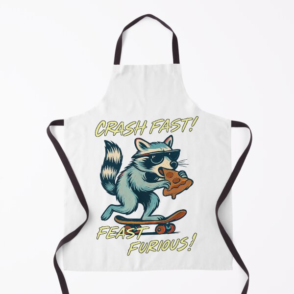 Item preview, Crash Fast, Feast Furious – Raccoon Pizza Chaos Design designed and sold by denip.