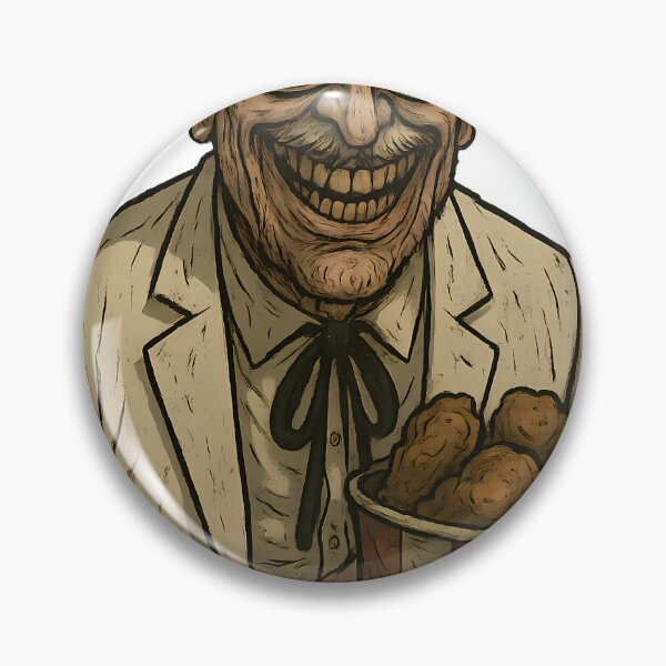 Item preview, Creepy Old Man Holding Fried Chicken Dark Horror Art designed and sold by Th4d1us.