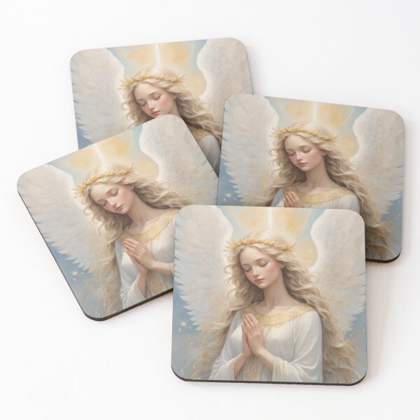 Item preview, Radiant Celestial Angel – Mystical Acrylic and Watercolor Creation designed and sold by Heavenly Resonance.