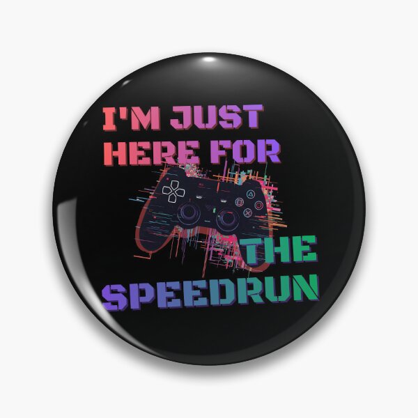 Item preview, I’m Just Here for the Speedrun – Glitch Controller Cyber Gamer Design designed and sold by PHRASEandSTYLE.
