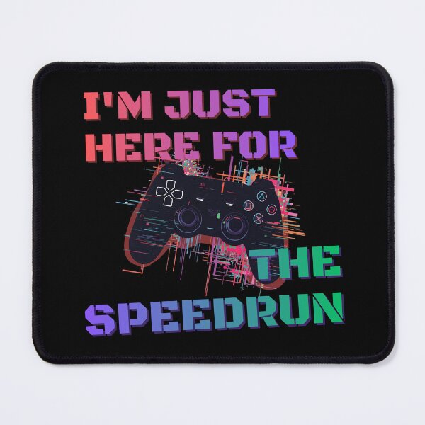 Item preview, I’m Just Here for the Speedrun – Glitch Controller Cyber Gamer Design designed and sold by PHRASEandSTYLE.