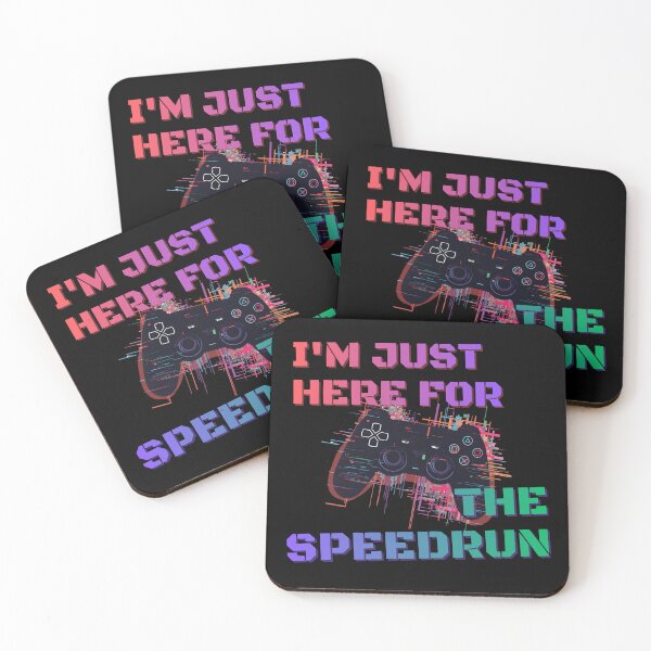 Item preview, I’m Just Here for the Speedrun – Glitch Controller Cyber Gamer Design designed and sold by PHRASEandSTYLE.