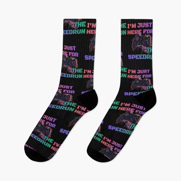 Item preview, I’m Just Here for the Speedrun – Glitch Controller Cyber Gamer Design designed and sold by PHRASEandSTYLE.