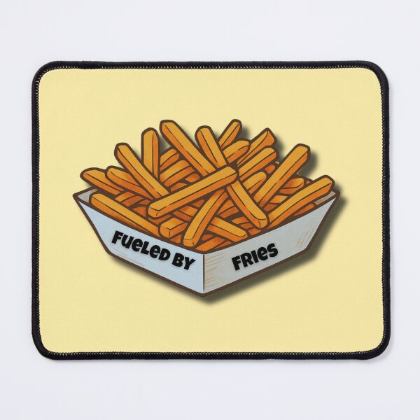 Item preview, Fueled By Fries – Funny Food Lover Illustration designed and sold by MadeInNapTime.