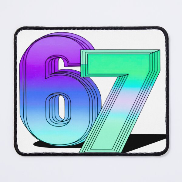 Item preview, 6 7 Six Seven 3D Typography designed and sold by WHITE FLAME PRINTS.