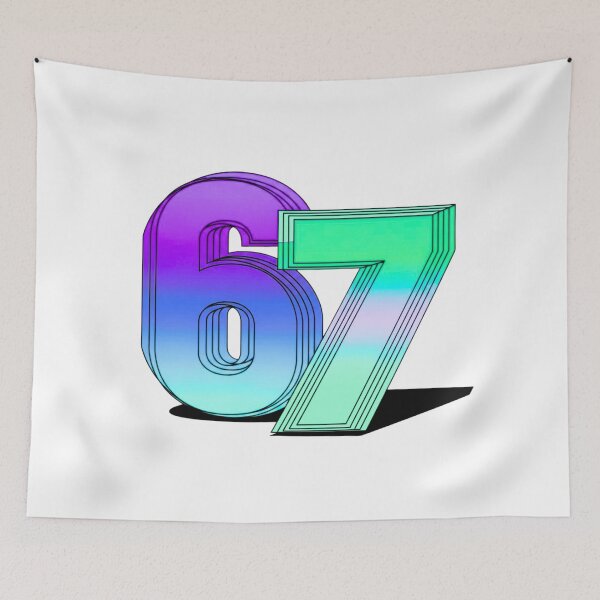 Item preview, 6 7 Six Seven 3D Typography designed and sold by WHITE FLAME PRINTS.