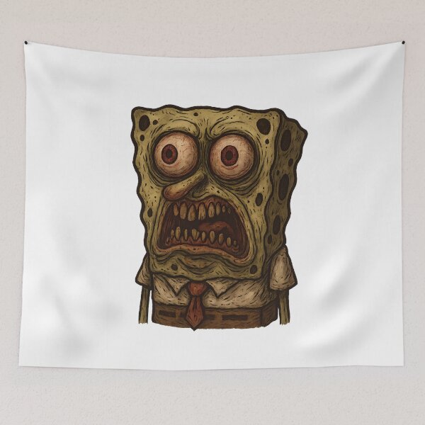 Item preview, Creepy Sponge Monster Horror Parody Illustration designed and sold by Th4d1us.