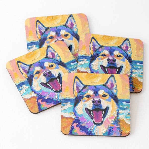 Item preview, Smiling Husky at the Beach designed and sold by ChrisButler.
