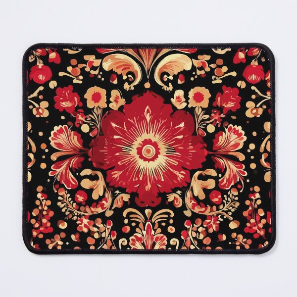 Item preview, Khokhloma Christmas watercolor pattern designed and sold by Grypis.