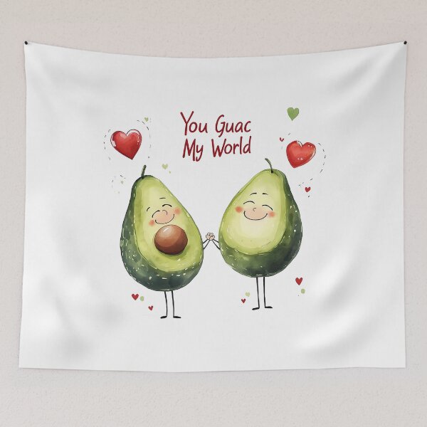 Item preview, You Guac My World Valentine's Day designed and sold by Boddicca.