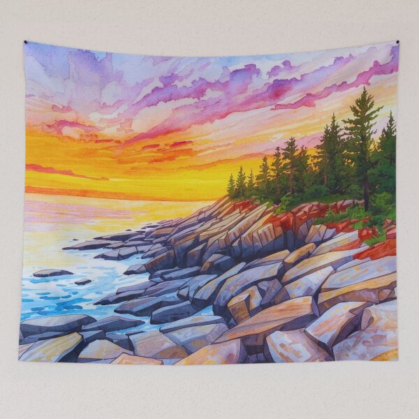 Item preview, Sunset Over Schoodic Peninsula designed and sold by Modern-Tropical.