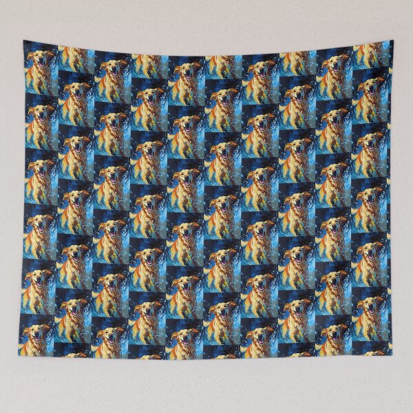 Item preview, Joyful Golden Retriever Splash Art designed and sold by ChrisButler.