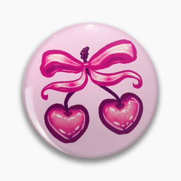 Artikelvorschau, Preppy Vintage Coquette Pink Cherry Bow entworfen und verkauft von BluwTuwip.