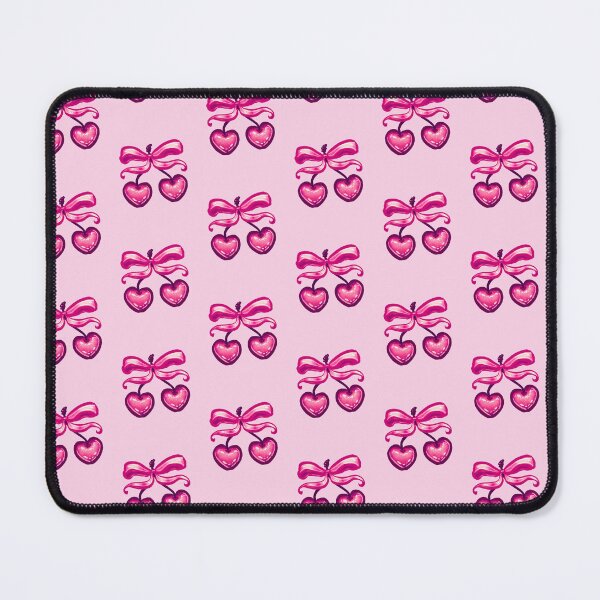 Item preview, Preppy Vintage Coquette Pink Cherry Bow  designed and sold by BluwTuwip.