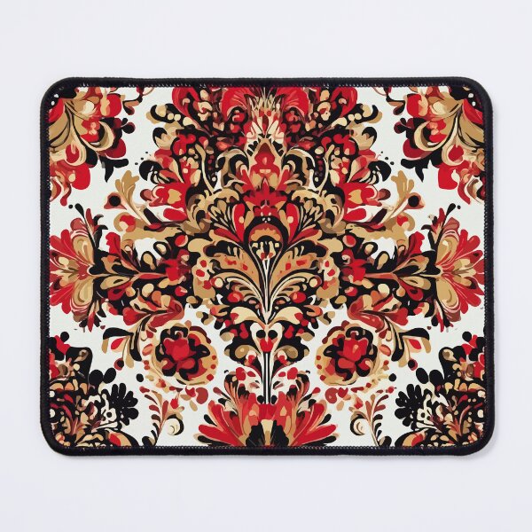 Item preview, Khokhloma Christmas watercolor pattern designed and sold by Grypis.