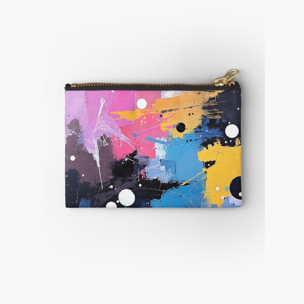 Item preview, Abstract Splatter Painting In Blue, Yellow, Pink, Black  designed and sold by DEC02.