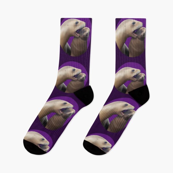 Item preview, Funny Mum and Pup Pakake (Sea Lions) on Purple designed and sold by GivernyKate.