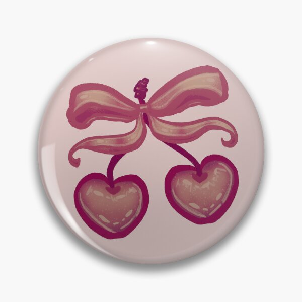 Item preview, Preppy Vintage Coquette Red Cherry Bow  designed and sold by BluwTuwip.