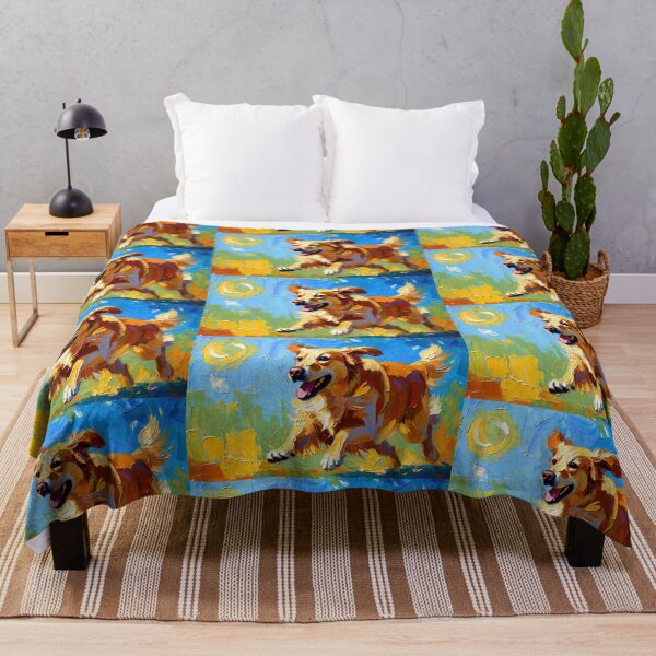 Item preview, Happy Golden Retriever Chasing Ball in Sunlight designed and sold by ChrisButler.
