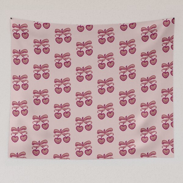 Item preview, Preppy Vintage Coquette Red Cherry Bow  designed and sold by BluwTuwip.