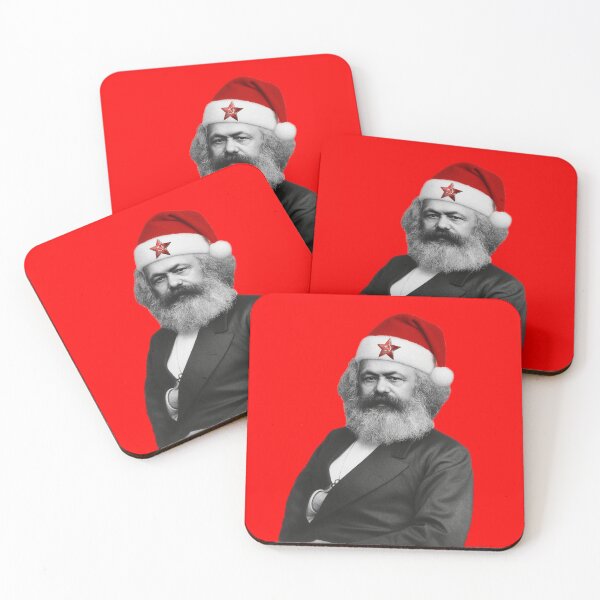 Item preview, Charles (Karl) Marx in Santa Claus hat Merry Mar X-mas designed and sold by RATIO CREATIVA.