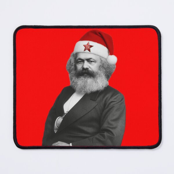 Item preview, Charles (Karl) Marx in Santa Claus hat Merry Mar X-mas designed and sold by RATIO CREATIVA.