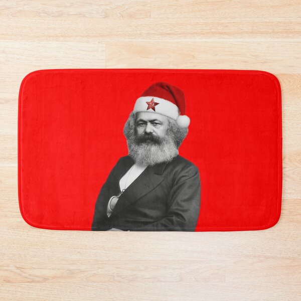 Item preview, Charles (Karl) Marx in Santa Claus hat Merry Mar X-mas designed and sold by RATIO CREATIVA.
