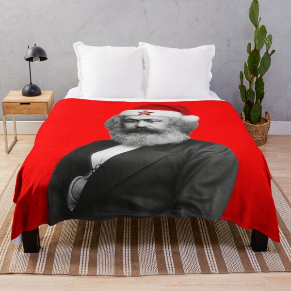 Item preview, Charles (Karl) Marx in Santa Claus hat Merry Mar X-mas designed and sold by RATIO CREATIVA.