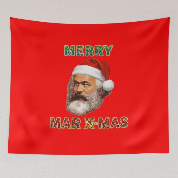 Item preview, Charles (Karl) Marx in Santa Claus hat Merry Mar X-mas designed and sold by RATIO CREATIVA.