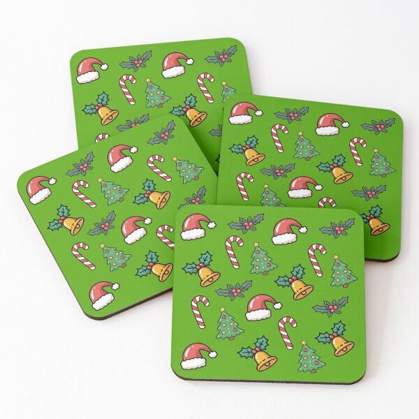 Item preview, Green Christmas Stickers | Santa Hat Candy Cane Christmas Tree Bell Holly designed and sold by ArcticPastel.