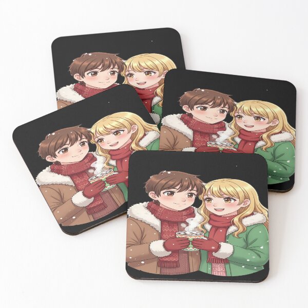 Item preview, Anime couple in cozy winter outfits designed and sold by KLSproduct.