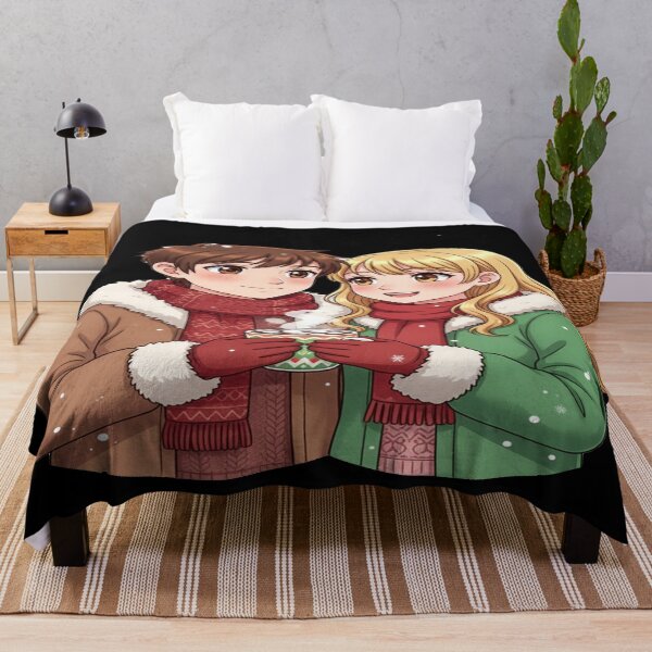 Item preview, Anime couple in cozy winter outfits designed and sold by KLSproduct.