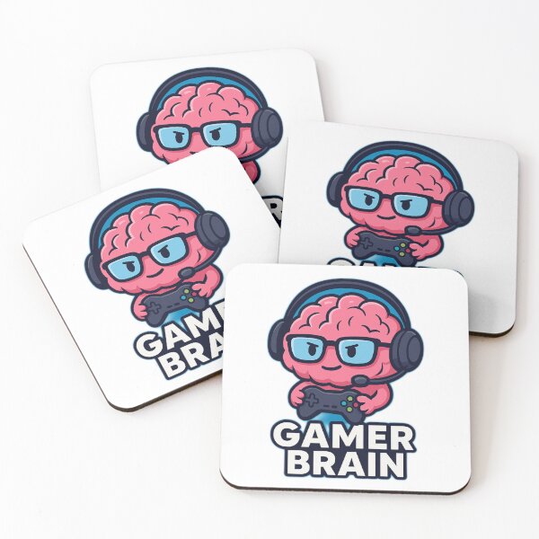 Item preview, Gamer Brain – Cute Gaming Cartoon Illustration designed and sold by BabyHippoInc.