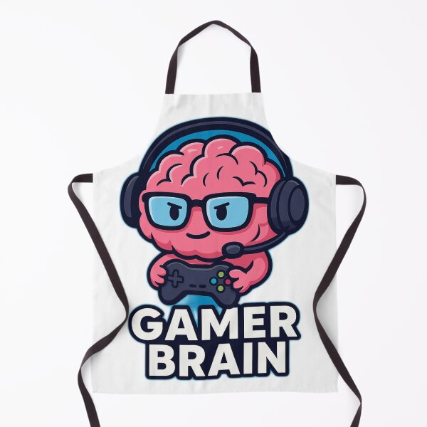 Item preview, Gamer Brain – Cute Gaming Cartoon Illustration designed and sold by BabyHippoInc.