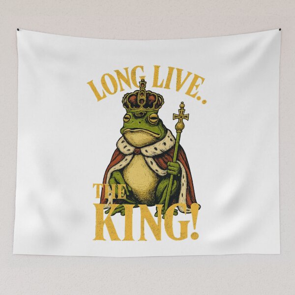 Item preview, Long Live the King – Frog Royalty Satire Design designed and sold by denip.