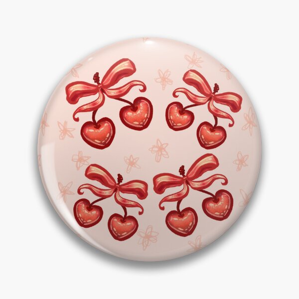 Item preview, Pattern Preppy Vintage Coquette Red Cherry Bow  designed and sold by BluwTuwip.