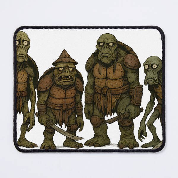 Item preview, Creepy Mutant Turtle Warriors Dark Fantasy Illustration designed and sold by Th4d1us.