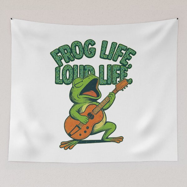Item preview, Frog Life, Loud Life – Amphibian Rock Star Design designed and sold by denip.