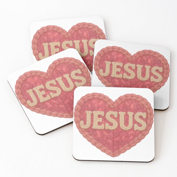 Item preview, Faux yarn crochet San Valentin JESUS pink heart valentine designed and sold by Adadita.